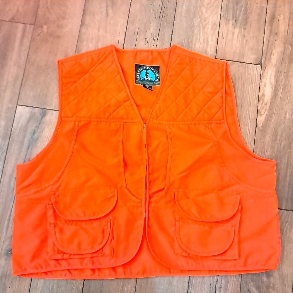 Master‎ Sportsman Vest size XXXL Orange Hunting Shooting Outdoor Pockets Safety